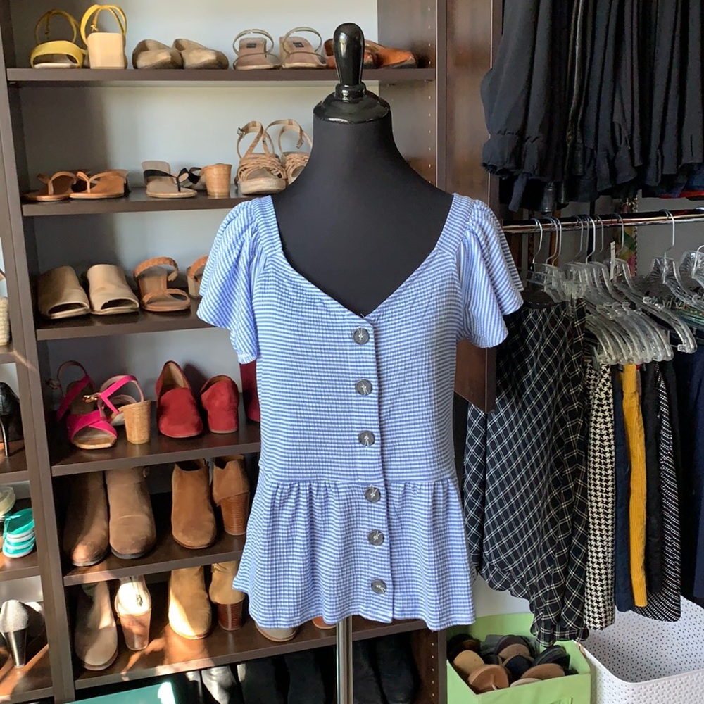 CeCe - Blue and white striped top